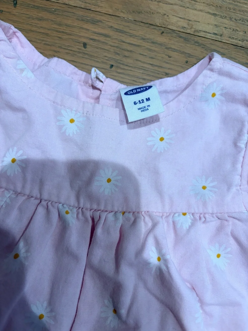 Old Navy baby girl light pink daisy print summer outfit